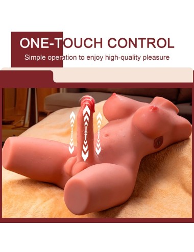 XISE - MIAH LADY BOY WEIBLICHER TORSO MIT DILDO MIT VIBRATION UND STOSS 55 CM