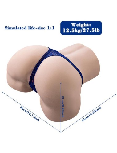 XISE - GINA MULTIPOSITION REALISTISCHER VAGINA-MASTURBATOR MIT VIBRATION UND FERNBEDIENUNG