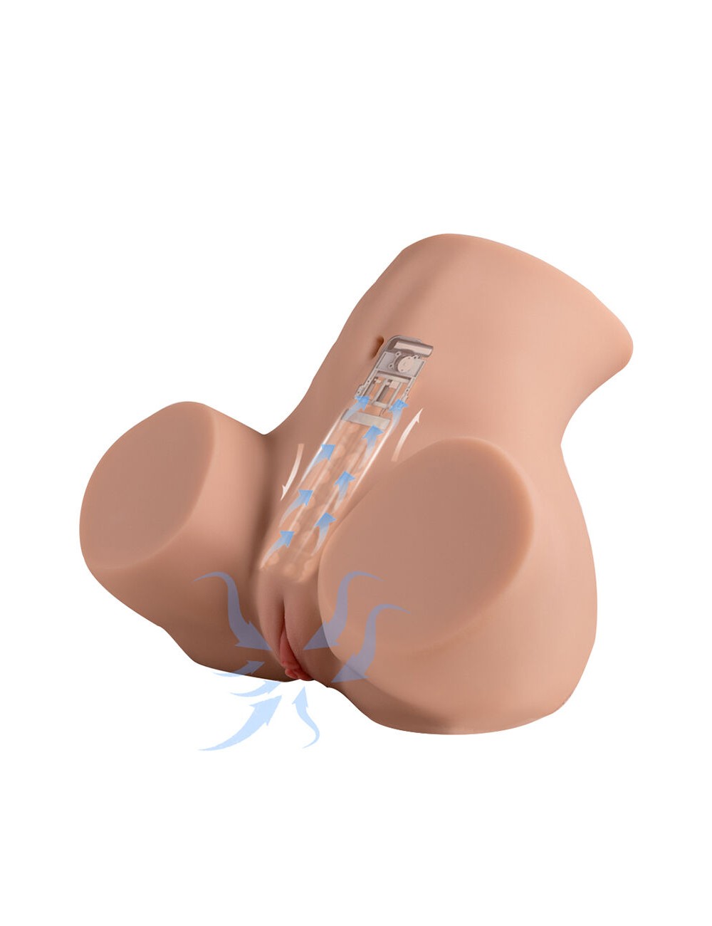XISE - DANAE STOSSENDER REALISTISCHER VAGINA-MASTUBADOR MIT VIBRATION IN MEHREREN POSITIONEN