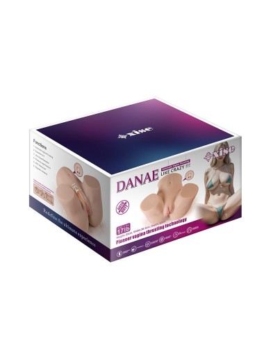 XISE - DANAE STOSSENDER REALISTISCHER VAGINA-MASTUBADOR MIT VIBRATION IN MEHREREN POSITIONEN