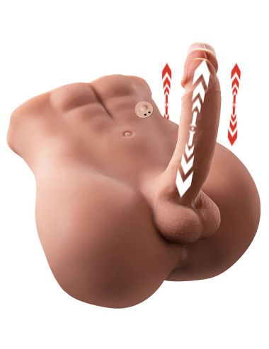 XISE - BERTLETT DILDO ASS REALISTISCHER DILDO UND ANUS-MASTURBATOR VORDERE POSITION MIT STOSS 18 CM