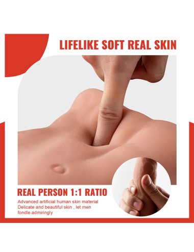 XISE - BERTLETT DILDO ASS REALISTISCHER DILDO UND ANUS-MASTURBATOR VORDERE POSITION MIT STOSS 18 CM