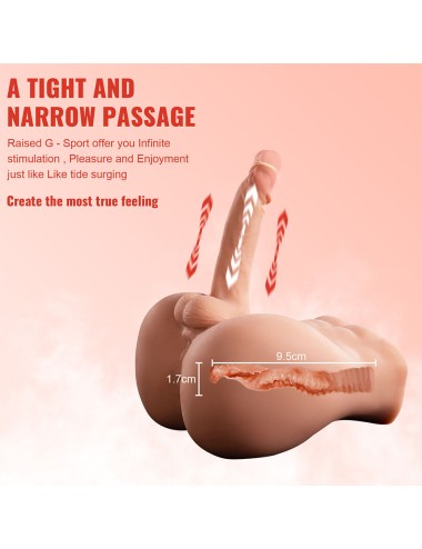 XISE - BERTLETT DILDO ASS REALISTISCHER DILDO UND ANUS-MASTURBATOR VORDERE POSITION MIT STOSS 18 CM