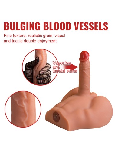 XISE - PEEL DILDO ASS REALISTISCHER DILDO-MASTURBATOR VORDERE POSITION MIT STOSSDÄMPFUNG 17
