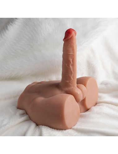 XISE - PEEL DILDO ASS REALISTISCHER DILDO-MASTURBATOR VORDERE POSITION MIT STOSSDÄMPFUNG 17,5 CM