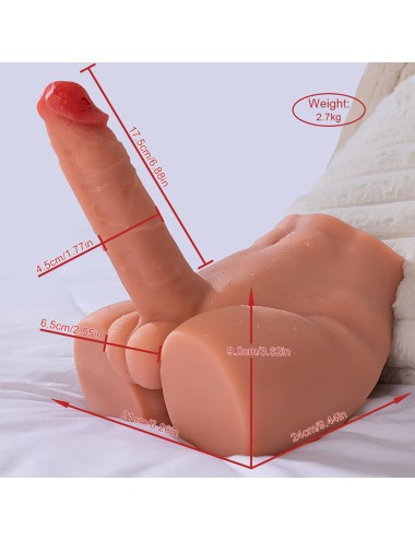 XISE - PEEL DILDO ASS REALISTISCHER DILDO-MASTURBATOR VORDERE POSITION MIT STOSSDÄMPFUNG 17,5 CM