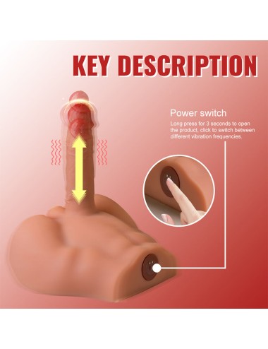 XISE - PEEL DILDO ASS REALISTISCHER DILDO-MASTURBATOR VORDERE POSITION MIT STOSSDÄMPFUNG 17,5 CM