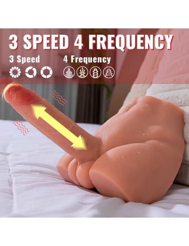 XISE - PEEL DILDO ASS REALISTISCHER DILDO-MASTURBATOR VORDERE POSITION MIT STOSSDÄMPFUNG 17,5 CM