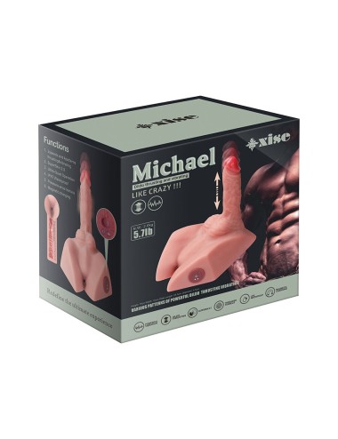 XISE - MICHAEL REALISTISCHER DILDO UND ANUS-MASTURBATOR MIT STOSSFUNKTION 15 CM