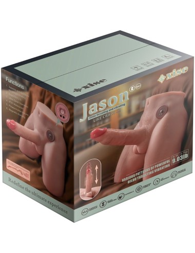 XISE - JASON REALISTISCHER DILDO-MASTURBATOR MIT STOSS UND VIBRATION 17 CM