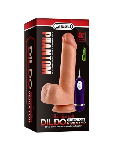 SHEQU - ADAM VIBRATORDILDO MIT FERNBEDIENUNG 21 CM