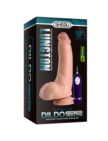 SHEQU - LUNGTON VIBRATORDILDO MIT FERNBEDIENUNG 22,5 CM