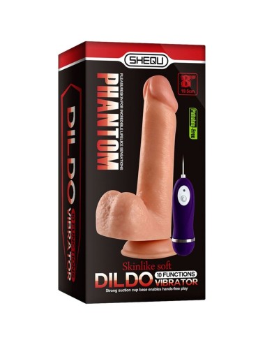 SHEQU - PHANTOM VIBRIERENDER DILDO MIT FERNBEDIENUNG 20 CM