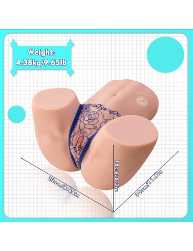 XISE - MAYA SUCKING REALISTISCHER VAGINA- UND ANUS-MASTURBATOR MIT VIBRATION UND STIMULIERENDEN WELLEN 4,5 KG