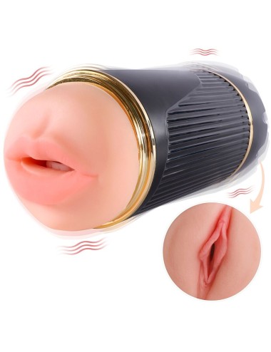 SHEQU - KAY DOPPELMASTURBATOR MIT DOPPELTER MUND- UND VAGINAVIBRATION