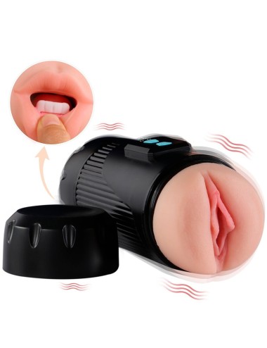 SHEQU - KAY DOPPELMASTURBATOR MIT DOPPELTER MUND- UND VAGINAVIBRATION
