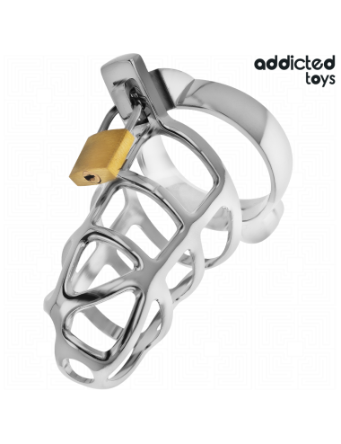 ADDICTED TOYS LOCKED - SILBERNER PENISKÄFIG AUS METALL