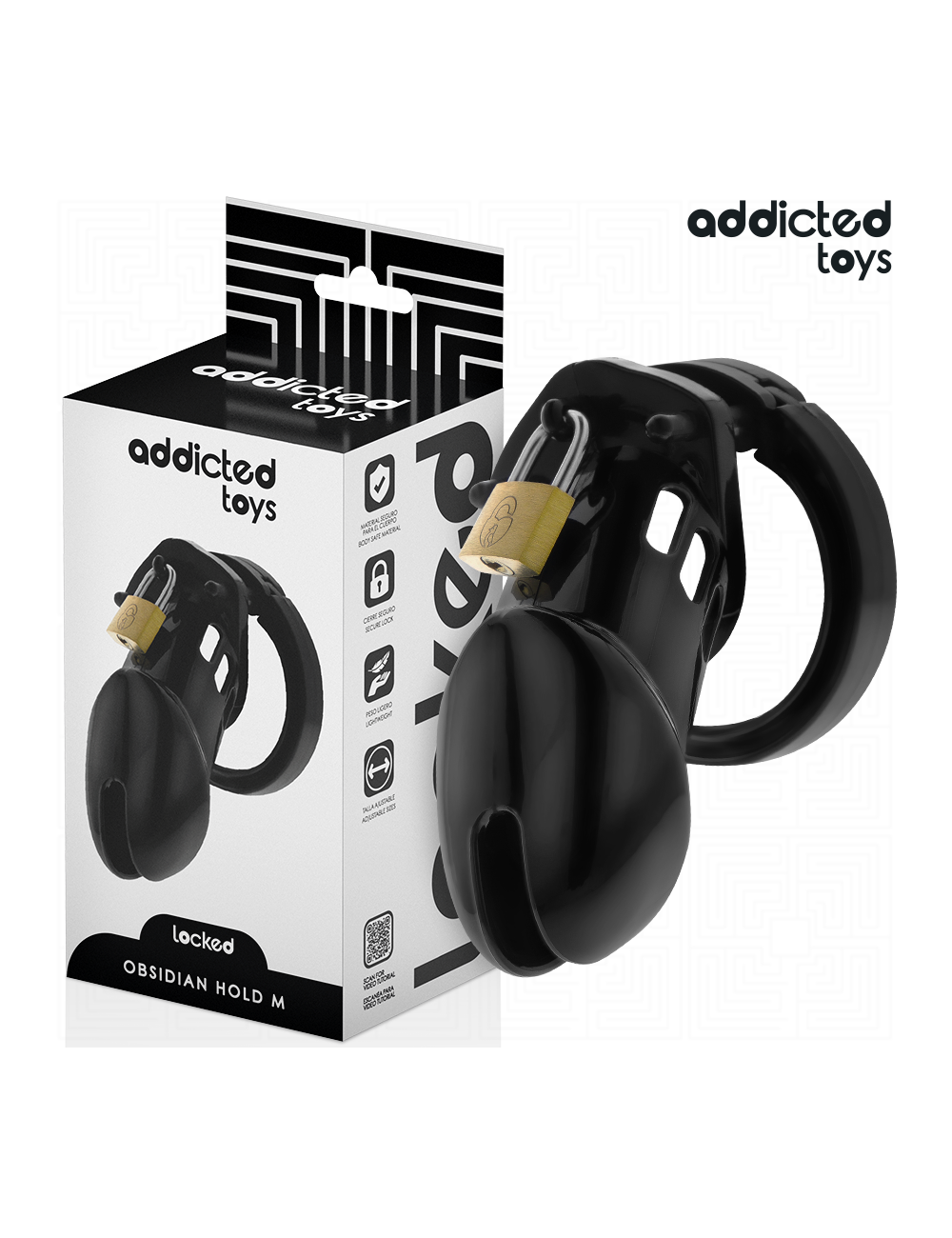 ADDICTED TOYS LOCKED - OBSIDIAN HOLD PENISKÄFIG GRÖSSE M ADDICTED TOYS LOCKED - OBSIDIAN HOLD PENISKÄFIG GRÖSSE M