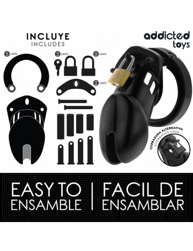 ADDICTED TOYS LOCKED - OBSIDIAN HOLD PENISKÄFIG GRÖSSE M