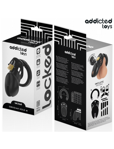 ADDICTED TOYS LOCKED - OBSIDIAN HOLD PENISKÄFIG GRÖSSE M