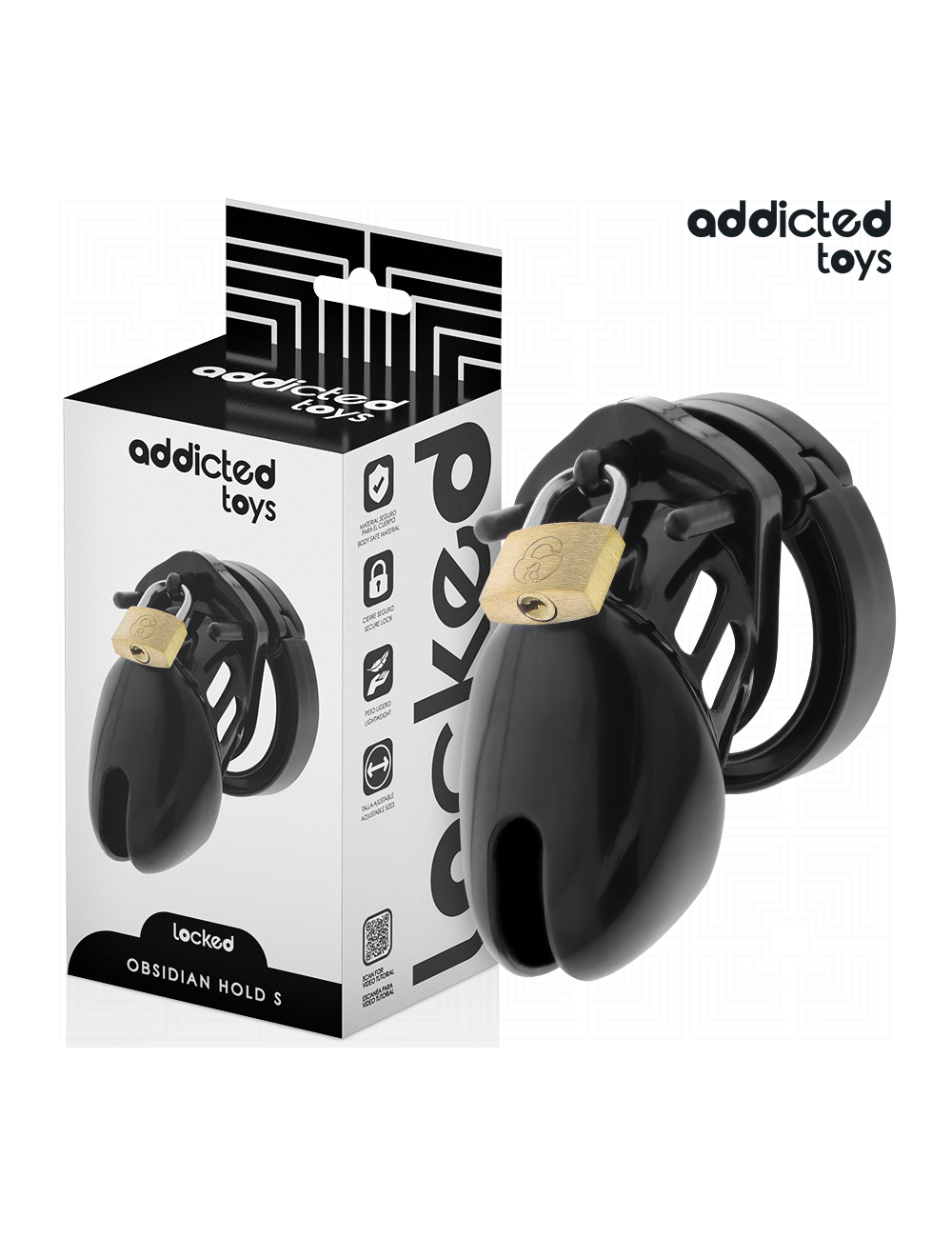 ADDICTED TOYS LOCKED - OBSIDIAN HOLD PENISKÄFIG GRÖSSE S ADDICTED TOYS LOCKED - OBSIDIAN HOLD PENISKÄFIG GRÖSSE S