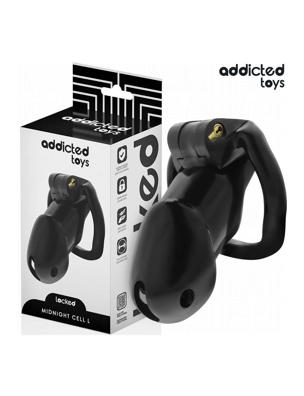 ADDICTED TOYS LOCKED - MINDNIGHT CELL PENISKÄFIG GRÖSSE L ADDICTED TOYS LOCKED - MINDNIGHT CELL PENISKÄFIG GRÖSSE L