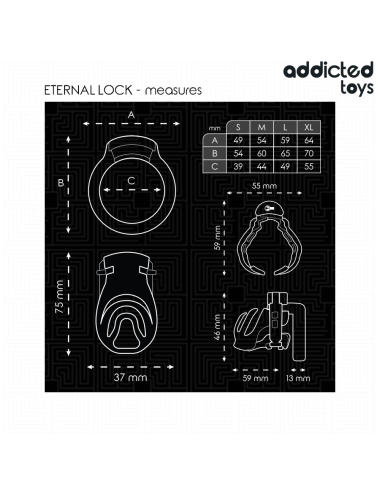 ADDICTED TOYS LOCKED - ETERNAL LOCK PENISKÄFIG 9 CM