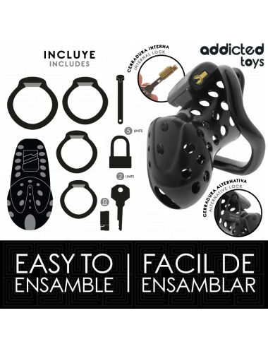ADDICTED TOYS LOCKED - ANGEKETTETER HOHLPENISKÄFIG 10,5 CM