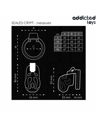 ADDICTED TOYS LOCKED - VERSIEGELTER PENISKÄFIG 8 CM