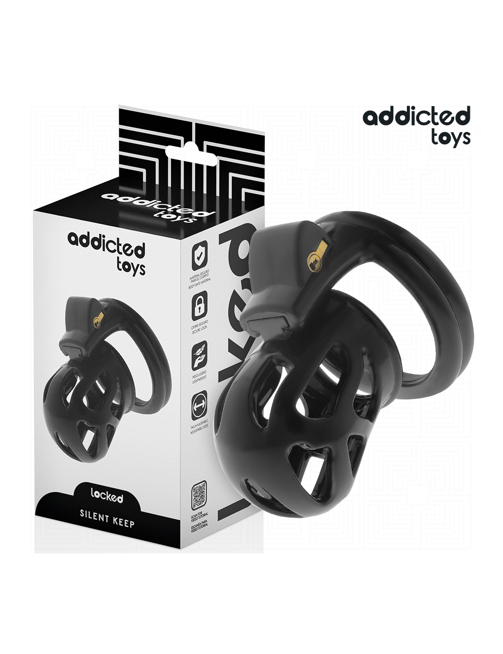 ADDICTED TOYS LOCKED - SILENT KEEP PENISKÄFIG 7 ADDICTED TOYS LOCKED - SILENT KEEP PENISKÄFIG 7