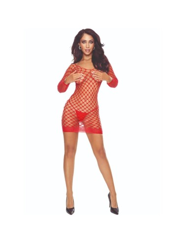 PASSION - BS108 BODYSTOCKING GITTER ROT