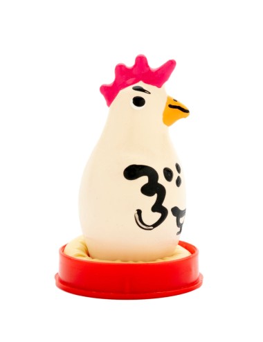 CONDOMERIE - HANDBEMALTE NEUHEITSKONDOME COCKY ROOSTER