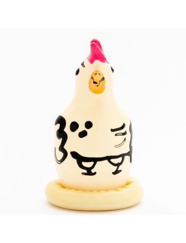 CONDOMERIE - HANDBEMALTE NEUHEITSKONDOME COCKY ROOSTER