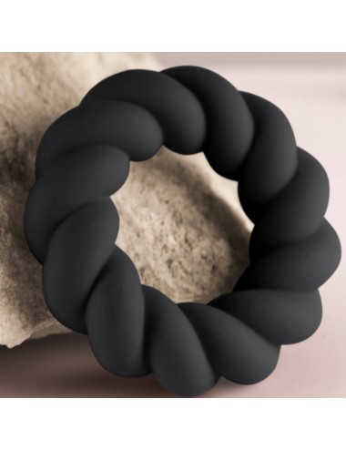ROCKS-OFF - TWIST SCHWARZER SILIKON-MASTURBATORRING