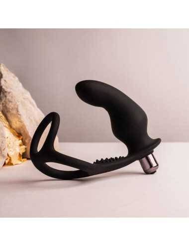 ROCKS-OFF - RO-ZEN RRO ANAL PLUG MIT VIBRIERENDEM PENISRING SCHWARZ