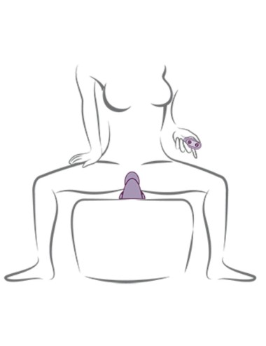 ROCKS-OFF - RUBY GLOW PURPLE SIT-ON VIBRATOR