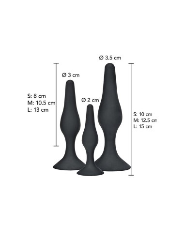 TOYJOY - ANAL PLAY CURVY COMPANIONS ANAL PLUG 3 STÜCK SCHWARZ