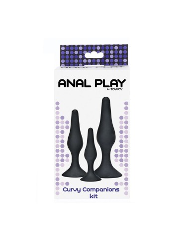 TOYJOY - ANAL PLAY CURVY COMPANIONS ANAL PLUG 3 STÜCK SCHWARZ