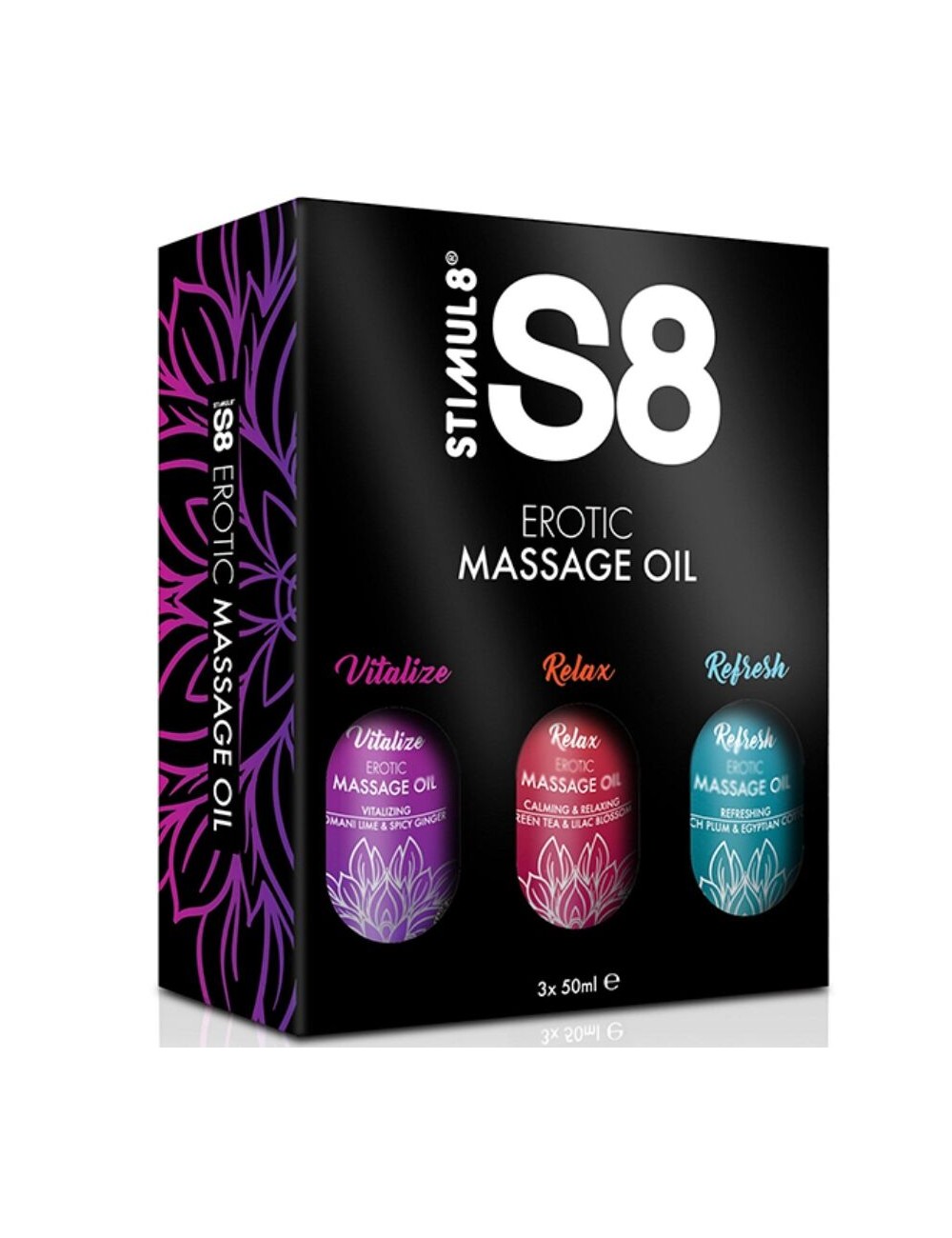 STIMUL8 - S8 MASSAGEÖL BOX 3 X 50 ML