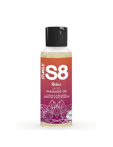 STIMUL8 - S8 RELAX EROTISCHES MASSAGEÖL GRÜNER TEE 50 ML