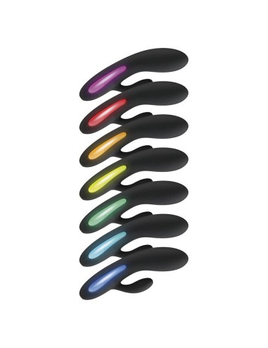 TOYJOY - SCHWARZER KANINCHENVIBRATOR MIT SPEKTAKULÄREM LICHT