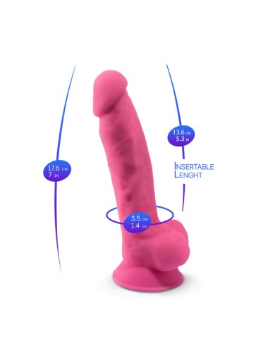 SILEXD – REALISTISCHES PENISMODELL 7, ROSA, IM DUNKELN LEUCHTEND