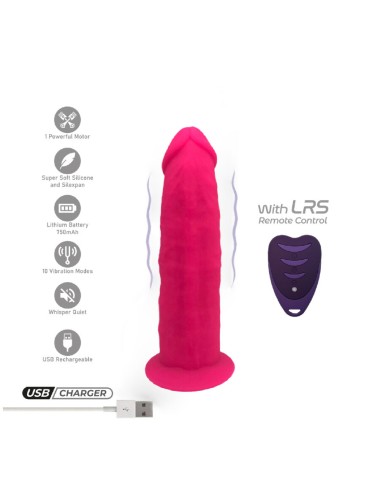 SILEXD - REALISTISCHER PENIS MODELL 2 ROSA + FERNBEDIENUNG LRS 17 CM
