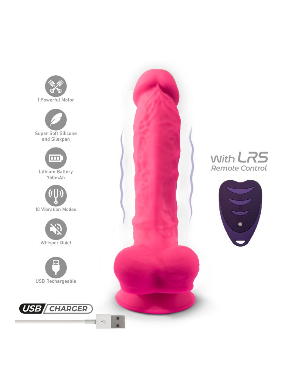 SILEXD - REALISTISCHER PENIS MODELL 18 ROSA VIBRATION + FERNBEDIENUNG LRS SILEXD - REALISTISCHER PENIS MODELL 18 ROSA VIBRATION + FERNBEDIENUNG LRS