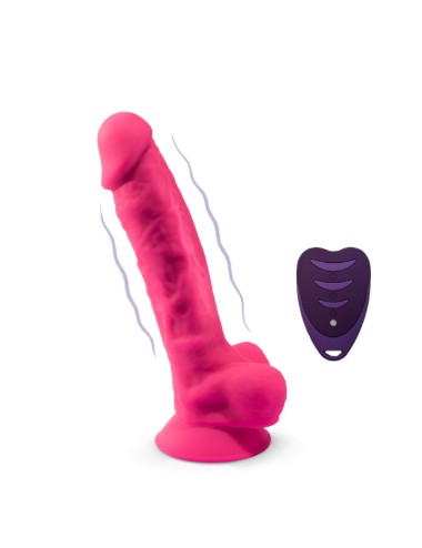 SILEXD - REALISTISCHER PENIS MODELL 18 ROSA VIBRATION + FERNBEDIENUNG LRS