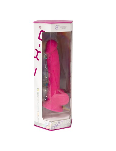 SILEXD - REALISTISCHER PENIS MODELL 18 ROSA VIBRATION + FERNBEDIENUNG LRS