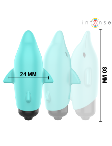 INTENSE - ECHO VIBRIERENDES BULLET DELPHIN BLAU 8 X 4
