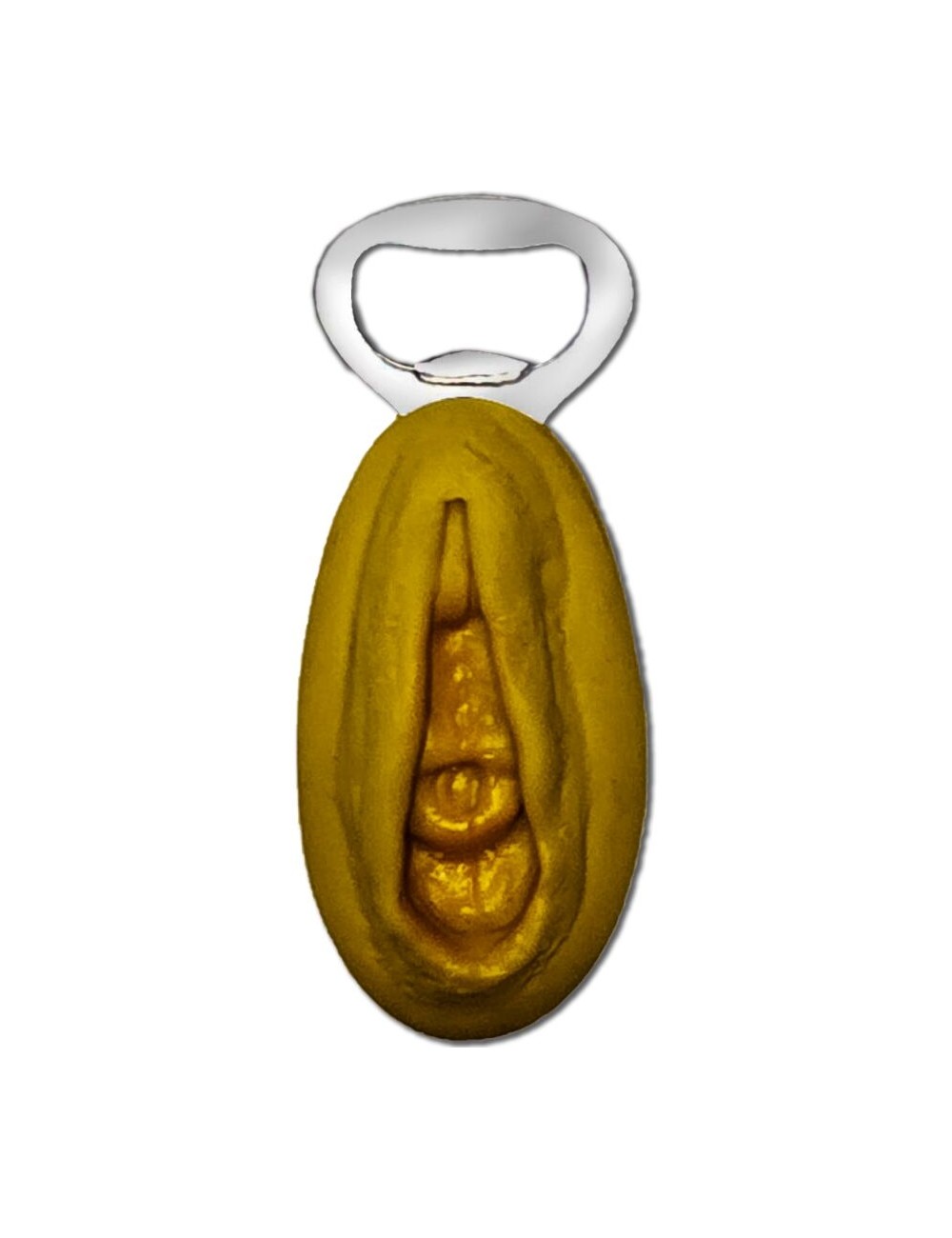 DIABLO PICANTE – SILBERNER ÖFFNER MIT GOLDENER VAGINAFORM DIABLO PICANTE – SILBERNER ÖFFNER MIT GOLDENER VAGINAFORM