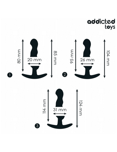 ADDICTED TOYS - 3ER-SET ANALPLUG MODELL 1