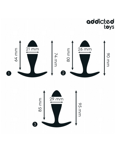ADDICTED TOYS - 3ER-SET ANALPLUG MODELL 2